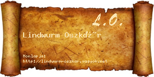 Lindwurm Oszkár névjegykártya
